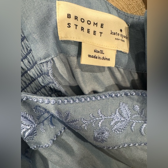NWOT Kate Spade Broome Street Chambray Tiered Maxi Dress XL - Picture 4 of 8